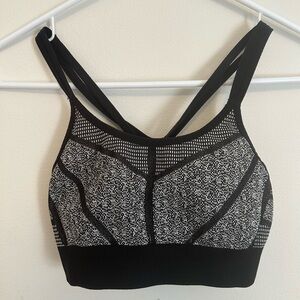 Black and White Sports Bra